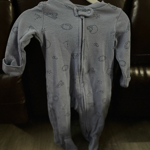 Just One You By Carters Other - Soft Blue Patterned Kids Footie